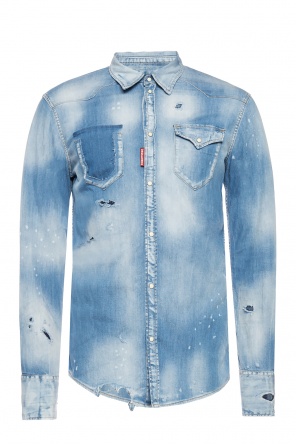 Jeansowa koszula z przetarciami, zdjęcie 1 Jeansowa koszula z przetarciami od Dsquared2